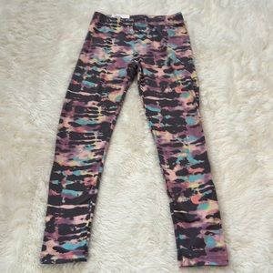 NEW Girls Black Tie-Dye Leggings, Size Large (10/12)